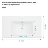 Premium Rectangular Vanity Top With Single Faucet Hole And Overflow