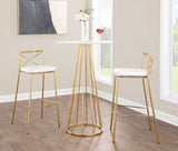 Modern Charlotte - Contemporary Fixed Height Barstool (Set of 2)