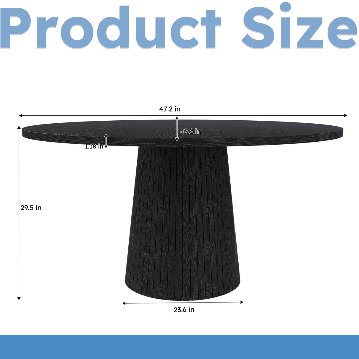 Round Dining Table With Strip Base