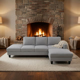 L - Shaped Sectional Sofa With Chaise & Ottoman