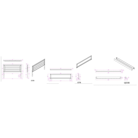Soulmarie - Bed With LED Lighting And Padded Headboard