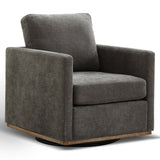 Square Upholstered Swivel Accent Chair