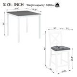 5 Piece Counter Height Dining Table Set With 4 Chairs