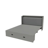 Full Murphy Bed With Storage Drawers, Charging Station, Foldable Panels, And Silent Swivel Wheels