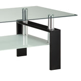 Moriah - 1 Shelf Rectangular Coffee Table - Black