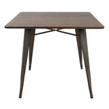 Oregon - Industrial / Farmhouse Dining Table - Espresso
