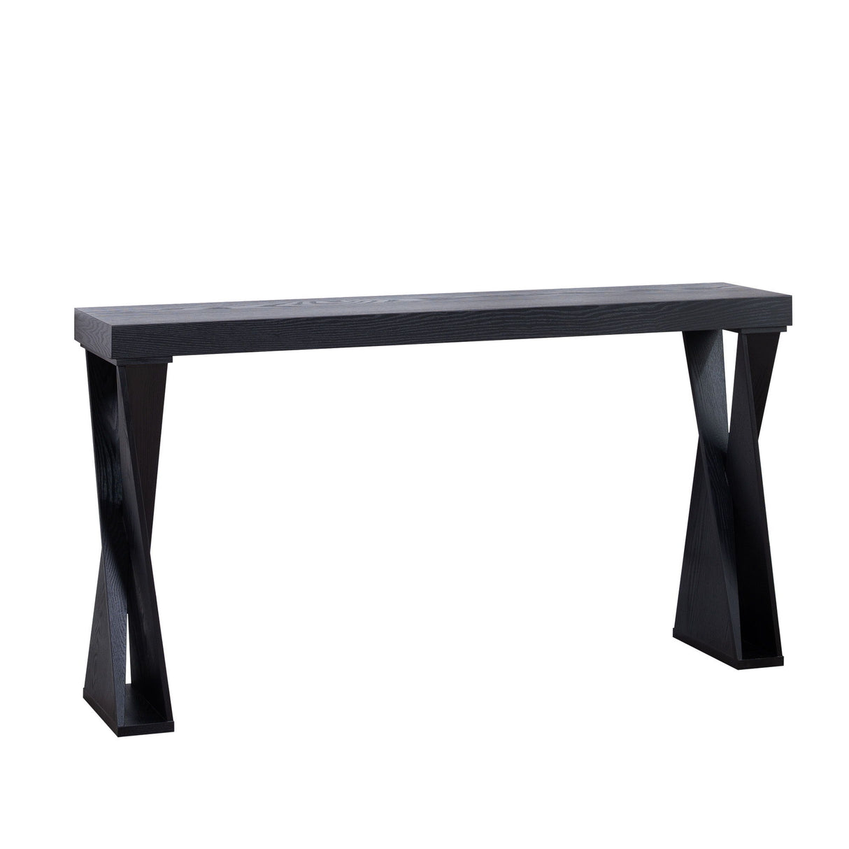 Console Table With Crossed Legs For Hallway - Black