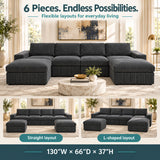 Modular Sectional Sofa, Reversible Set