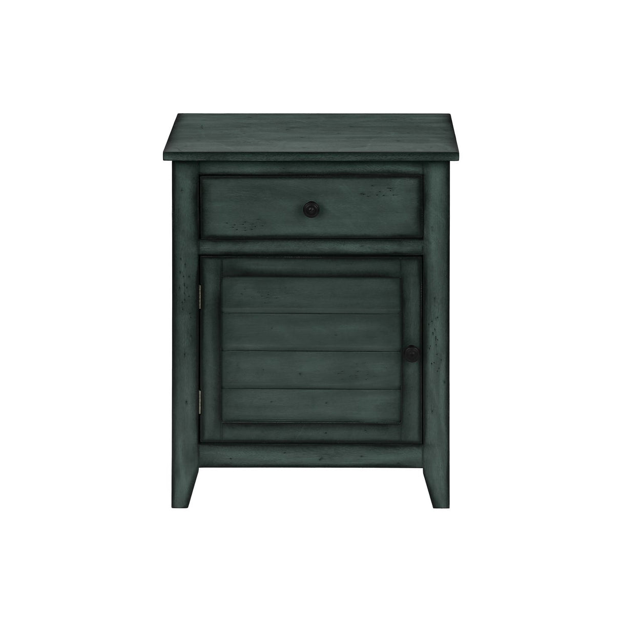 Accent Table With Storage Drawer - Blue