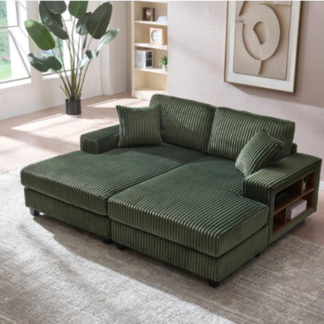 Convertible Sectional Sofa, Sleeper Oversized Living Room Lounge
