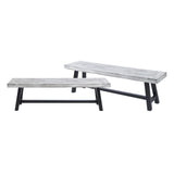Tranquilizer - Outdoor Acacia Wood Bench With Slat Panel Design