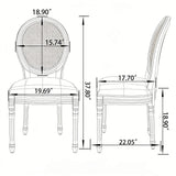 French Country Dining Chairs With Round Back (Set of 2)