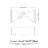 Undermount Kitchen Sink With Deep Single Bowl
