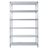 6 Tier 6000Lbs Capacity Nsf Metal Shelf Wire Shelving Unit, Heavy Duty Adjustable Storage Rack With Wheels & Shelf Liners For Commercial Grade Utility Steel Storage Rack