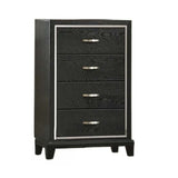 1 Piece Chest Tapered Legs Bedroom Furniture - Black