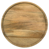 Pedestal Accent Table With Eco Friendly Base And Round Lipped Top - Brown