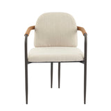 Modern Dining Chair Set With Durable Iron Frame And Comfortable Fabric Upholstery