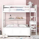 Full Over Full Bunk Bed With Desk