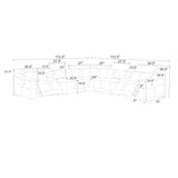 Modular Sectional & Recliner Seat And Adjustable Headrest
