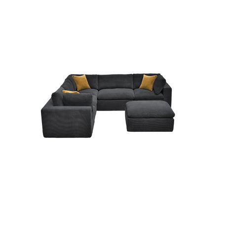 Custom Configuration Modular Sectional With Toss Pillows