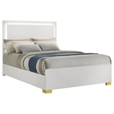 Full LED Panel Bed With Touch Activated Lighting - White