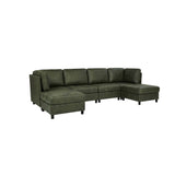 Upholstered Modular Sectional With Custom Configuration And Removable Cushions