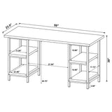 Salvaged - 4 Shelf Writing Desk With Hollow Board - Brown