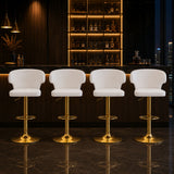 Adjustable Swivel Bar Chair With High Back Support