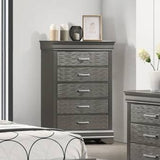 1 Piece Chest With Unique Drawers - Gray
