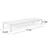 Outdoor Patio Chaise Lounge With 5 Reclining Positions