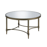 Aditya - Mirrored Antique Brass Coffee Table - Antique Brass