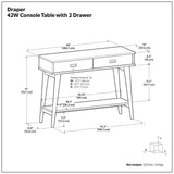 Draper - Console Table - Teak