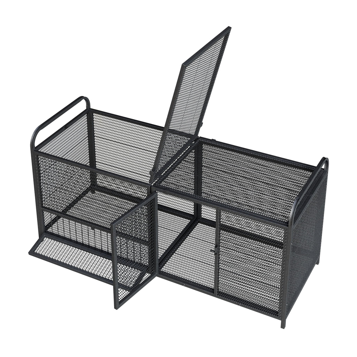Chicken Cage, Poultry Breeding Coop - Black / Silver