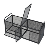 Chicken Cage, Poultry Breeding Coop - Black / Silver