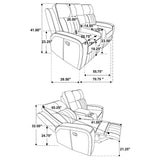 Forrest - Motion Reclining Loveseat With Console - Gray