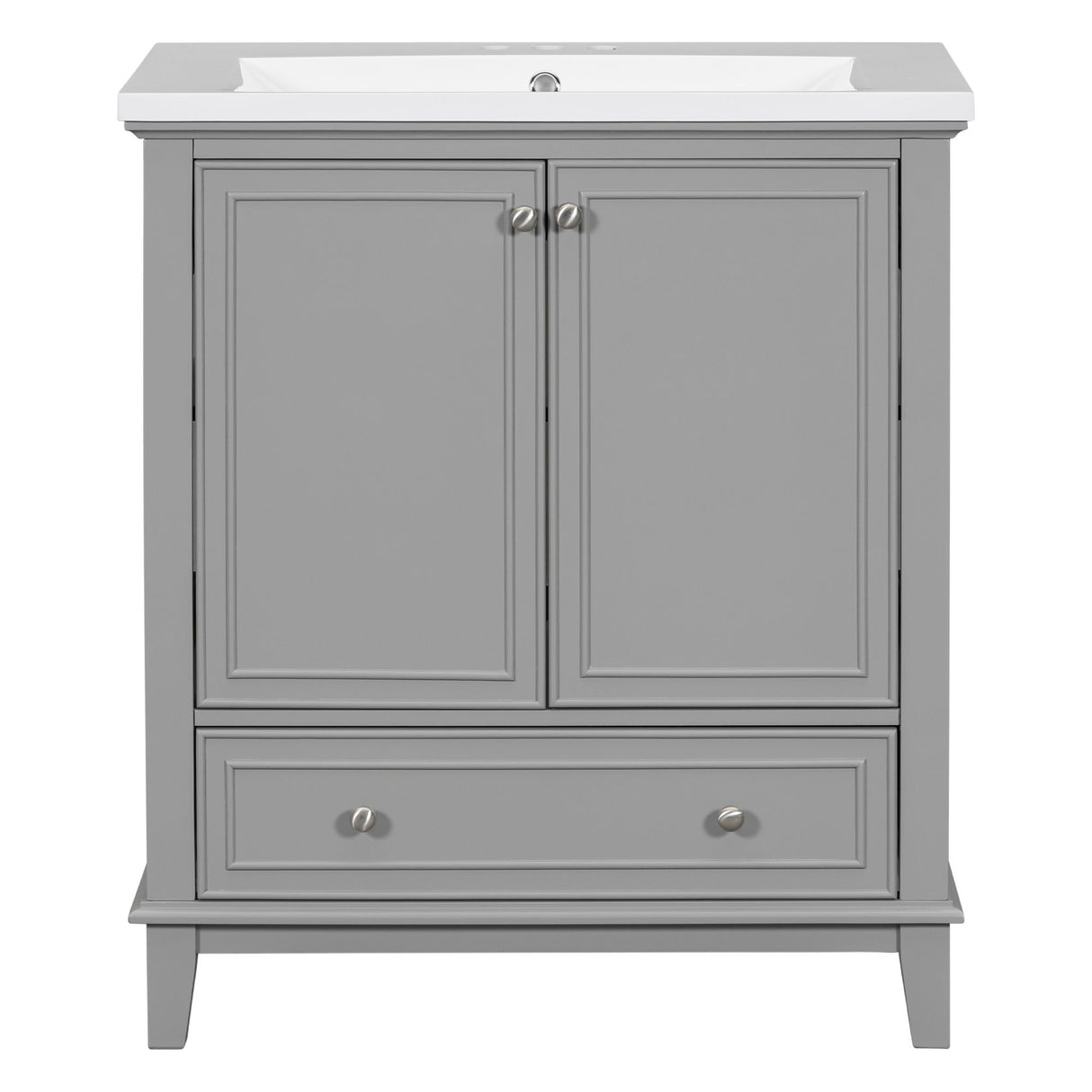 Modern Bathroom Vanity With Sink Combo, Multi Functional Cabinet With Doors And Drawer