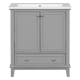 Modern Bathroom Vanity With Sink Combo, Multi Functional Cabinet With Doors And Drawer