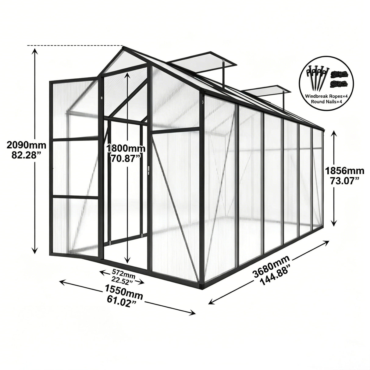 Gain Height Windproof house With Raised Base