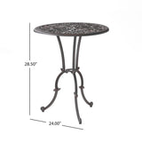 Charleston 3 Pieces Cast Bistro Set - Copper