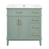 Modern Bathroom Vanity With Sink, Storage Cabinet, Soft Close Doors, Deep & Standard Drawers