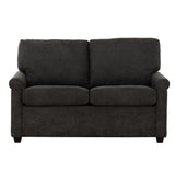 Convertible Twin Sleeper Sofa With USB Ports, 2 Seater Upholstered Loveseat - Dark Gray