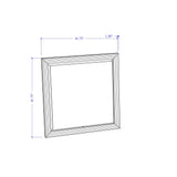 Moon - Smooth Mirror With LED - White