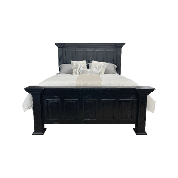 Chalet Black Queen Panel Bed - 3721QH+3721QF+3721QR
