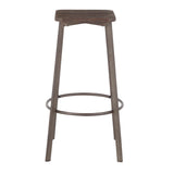 Clara - Industrial Square Barstool (Set of 2) - Espresso