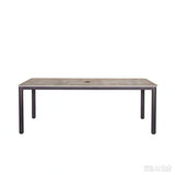 Verona - Dining Outdoor 7 Pieces Set - Dark Espresso / Gray / Off White