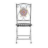 Lambert - Outdoor Chat Set - Black / Red