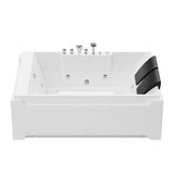 Xavier - Massage Double Bathtub - Milk White