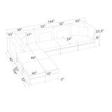 Upholstered Modular Sectional & Custom Configuration And Toss Pillows