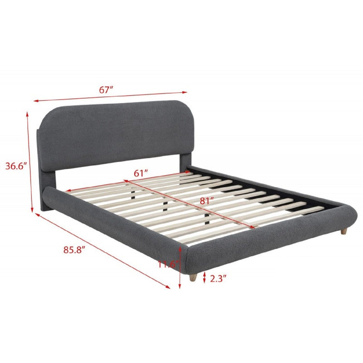 Contemporary Low-Profile Platform Bed