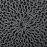 Bordeaux - Knitted Round Pouf, Versatile Ottoman And Floor Cushion